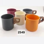 ماگ آلمینیوم دسته چوبی ۲۵۰ میل