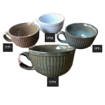 فنجان لته طرح روستیک۲۵۰ میل قهوه ای copy