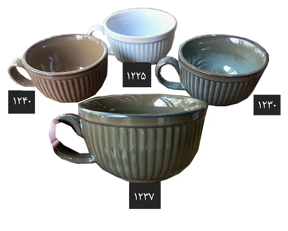 فنجان لته طرح روستیک۲۵۰ میل قهوه ای copy